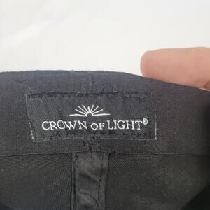 Black Unbranded Adult Baseball Cap Hat Crown Of Light Embroidered White Letters